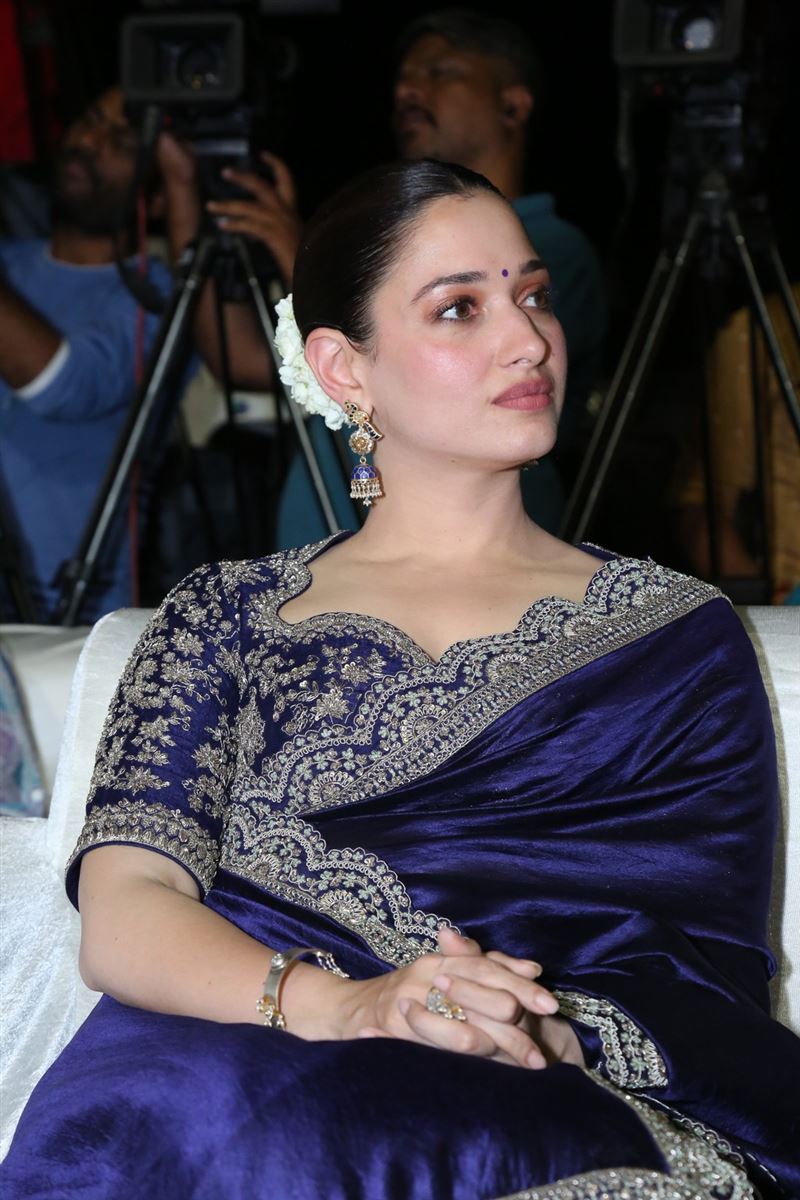 Bollywood Actress Tamannaah Bhatia In Blue Saree